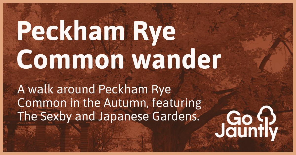 Peckham Rye Common wander - Go Jauntly